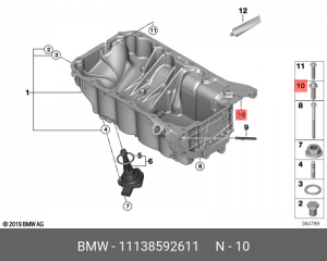 ASA Болт 11138592611 11 13 8 592 611 BMW