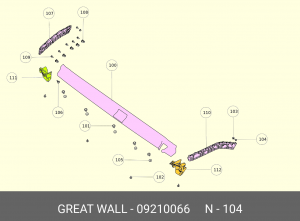 Саморез HAVAL F7,F7x крепления бампера переднего OE 09210066 GREAT WALL
