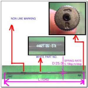 Торсион SSANGYONG Korando (96-) подвески передней правый OE 4482105200 SSANG YONG