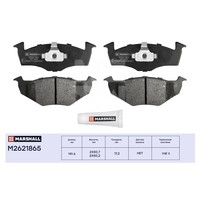 Торм. колодки дисковые передн. Skoda Fabia I II 99- VW Fox 05-  Lupo 98-  Polo I M2621865 MARSHALL