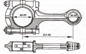 CR-33001 шатун NISSAN TD27TTD42T 30mm (12100-0W801) CR33001 CR-33001 AUTOWELT