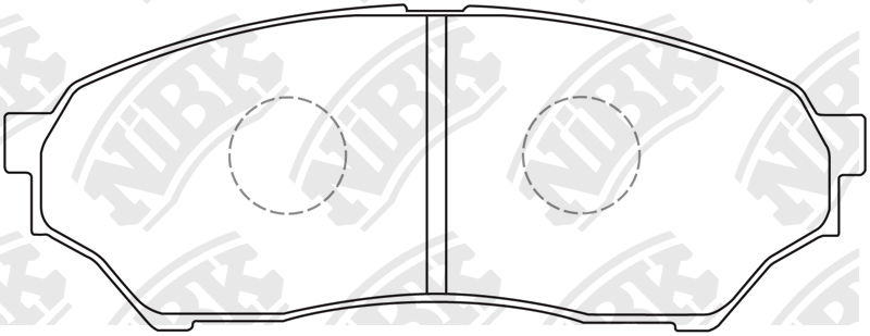 Колодки тормозные дисковые MITSUBISHI PAJERO MINI 1994-2012 PN3417 PN3417 NIBK