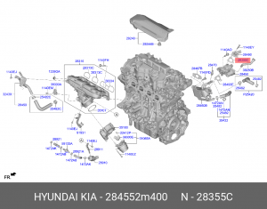 ПРОКЛАДКА 28455-2M400 284552M400 HYUNDAI KIA