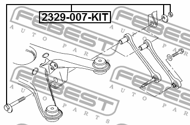 Болт с эксцентриком AUDI A8 (D3/4E) 2002-2010 2329-007-KIT 2329-007-KIT FEBEST