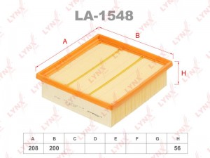 фильтр воздушный! Opel Corsa D 1.0i/1.2i/1.4i 06> LA-1548 LYNXAUTO
