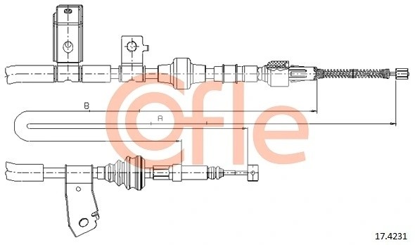 трос ручника левый! L1678/1477\ Honda CRV 2.0 96-01 92174231 COFLE