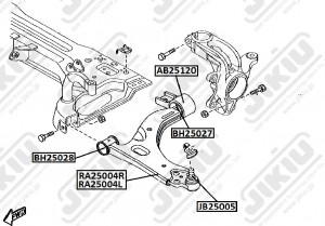 Сайлентблок  MAZDA Demio DY3 Jan 02 Jan 7 BH25028 BH25028 JIKIU