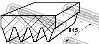 Ремень поликлиновой 4 клина 88126-4L845 88126-4L845 FEBEST