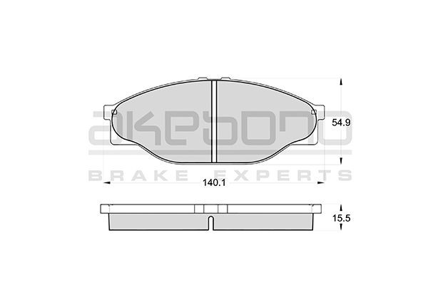 Колодки тормозные дисковые передние ПОДХОДЯТ ДЛЯ Toyota Hiace (102/112), Hilux ( AN333K AKEBONO