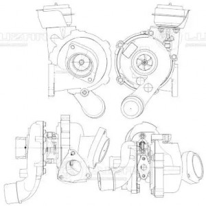 Турбокомпрессор для а.м SsangYong Kyron,Actyon (05-) 2.0Xdi ,D20DT] (тип GTB1549 LAT1750 LUZAR