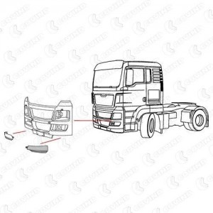 часть бампера! угол бампера левый\ MAN TG-S TGS93 COVIND