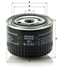 DATSUN ON-DO (2014>) MI-DO (2015>) W 914-4 MANN FILTER
