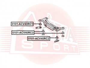 САЙЛЕНТБЛОК LEXUS/TOYOTA 0101ACV40RC3 0101-ACV40RC3 ASVA