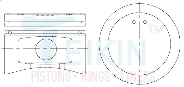 к-кт поршней! STD (4 шт.)\ Nissan Sunny/Almera 1.4 GA14DS 90-00 44669STD TEIKIN