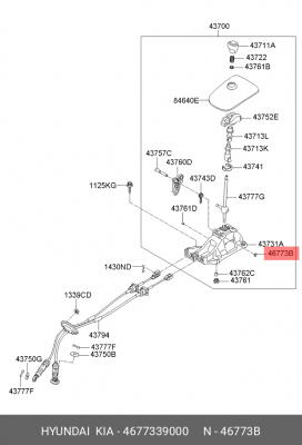 Шайба HYUNDAI стопорная рычага КПП OE 4677339000 HYUNDAI KIA