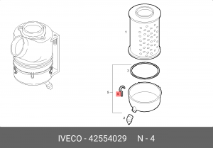 защелка крышки фильтра воздушного !\IVECO 42554029 IVECO