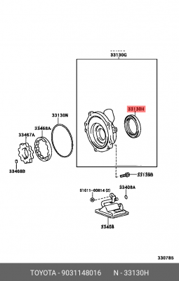 САЛЬНИК КПП (ЛЕВЫЙ) 90311-48016 90311-48016 TOYOTA