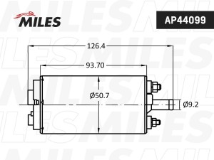 Насос топливный HONDA/MAZDA/MITSUBISHI/TOYOTA/ 3bar (BOSCH 0580453330) AP44099 AP44099 MILES