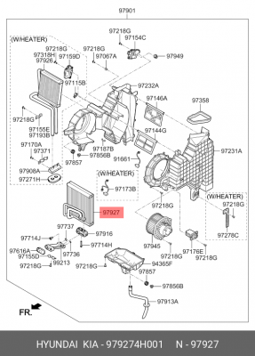 Конденсатор HYUNDAI Grand Starex (07-) OE 979274H001 HYUNDAI KIA