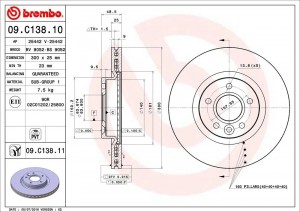 Диск тормозной Brembo Painted Disc 09.C138.11 09.C138.11 BREMBO