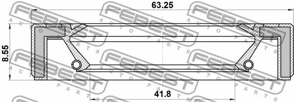 Сальник привода MAZDA CX-7 ER 2006-2012 95GAY-43630909C 95GAY-43630909C FEBEST