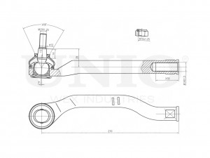 Наконечник рулевой левый SSP-10136 UNIO