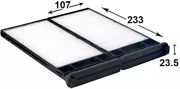 Фильтр салонный (к-кт из 2-х шт)  NISSAN MICRA 1,0 2000 - 2003  NISSAN MICRA 1,3 AC2502SET JS ASAKASHI