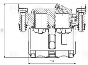 Суппорт торм. для а/м Peugeot Boxer (06-)/Fiat Ducato (06-) перед. лев. d=46/52м CF 203901 TRIALLI