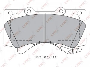 Колодки тормозные дисковые передние BD-7580 LYNXAUTO