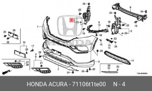 71106T1TE00 ЩИТОК ЗАЩИТНЫЙ 71106T1TE00 HONDA