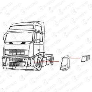 корпус поворотника! левый \VOLVO FH 08> 3FH609 COVIND