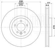 Диск торм. Land Rover Range Rover (12-)/Sport (13-) перед. d=380 (окраш.) (DF 19 DF190519 TRIALLI