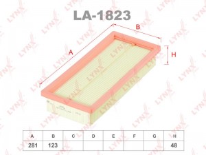 Фильтр воздушный FIAT Panda (03-) (1.1/1.2) LYNX LA-1823 LYNXAUTO