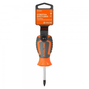 Отвертка крестовая PZ1x38мм с эргономичной рукояткой магнитная, пласт.подвес (AT ATAV511 AIRLINE