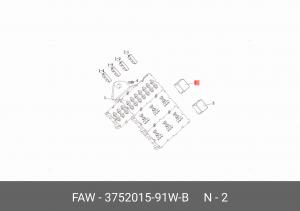 Реле 4-х контактное 3752015-91W-B FAW