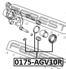РЕМКОМПЛЕКТ СУППОРТА ТОРМОЗНОГО ЗАДНЕГО 0175-AGV10R 0175-AGV10R FEBEST