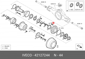 болт колесный! M22x1.5x124\Iveco EuroTrakker/Cursor 42127244 IVECO