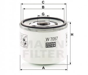 Фильтр масляный W7057 W 7057 MANN FILTER