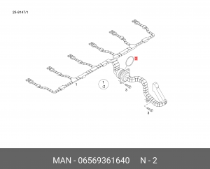 Круглое уплотнение 32,92X3,53N-FPM1-70-G 06569361640 MAN