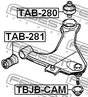 Сайлентблок задний переднего рычага TAB-280 FEBEST