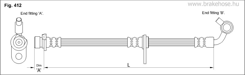 Шланг тормозной передний FT0814 FT0814 K K
