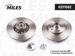 Диск тормозной задний с подшипником, с кольцом ABS RENAULT KANGOO 08- K011682 K011682 MILES