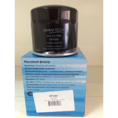 Фильтр масляный Avantech OF0502 AVANTECH