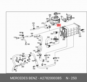 бачок расширительный сист!\MB A2782000385 MERCEDES BENZ