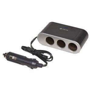 Разветвитель прикуривателя 3-х гнездовой 12V 1USB с удлинителем AIRLINE ASP-3S-15 AIRLINE