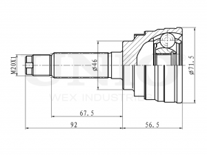 ШРУС внешний CVJ-20261 UNIO