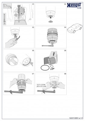 Фильтр масляный LEXUS, TOYOTA Toyota LAND Cruiser E860HD358 HENGST