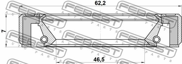 Сальник привода 46.5X62.2X7.4X7.4 95GBY-48620707R FEBEST