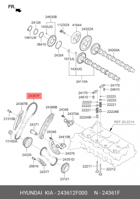 Цепь грм 24361-2F000 MOBIS