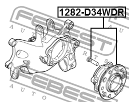 Ступица задняя KIA SPORTAGE 2018- 1282-D34WDR 1282-D34WDR FEBEST